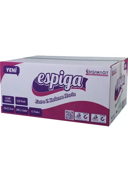 ESPİGA Extra Z Katlama Havlu 20*21.7 Cm 12*200