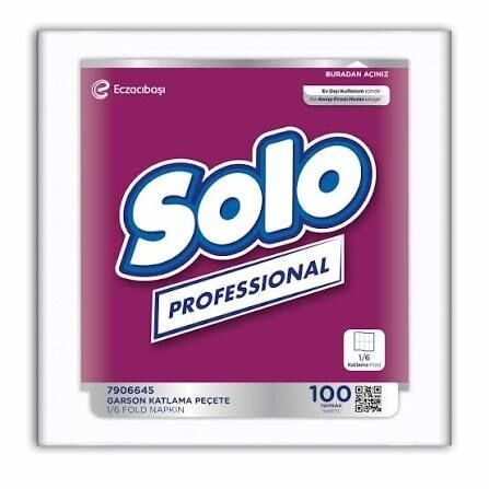 Solo Professional Garson Katlama Peçete 1/6 ( 26,5cmx33cm) - 100'lü