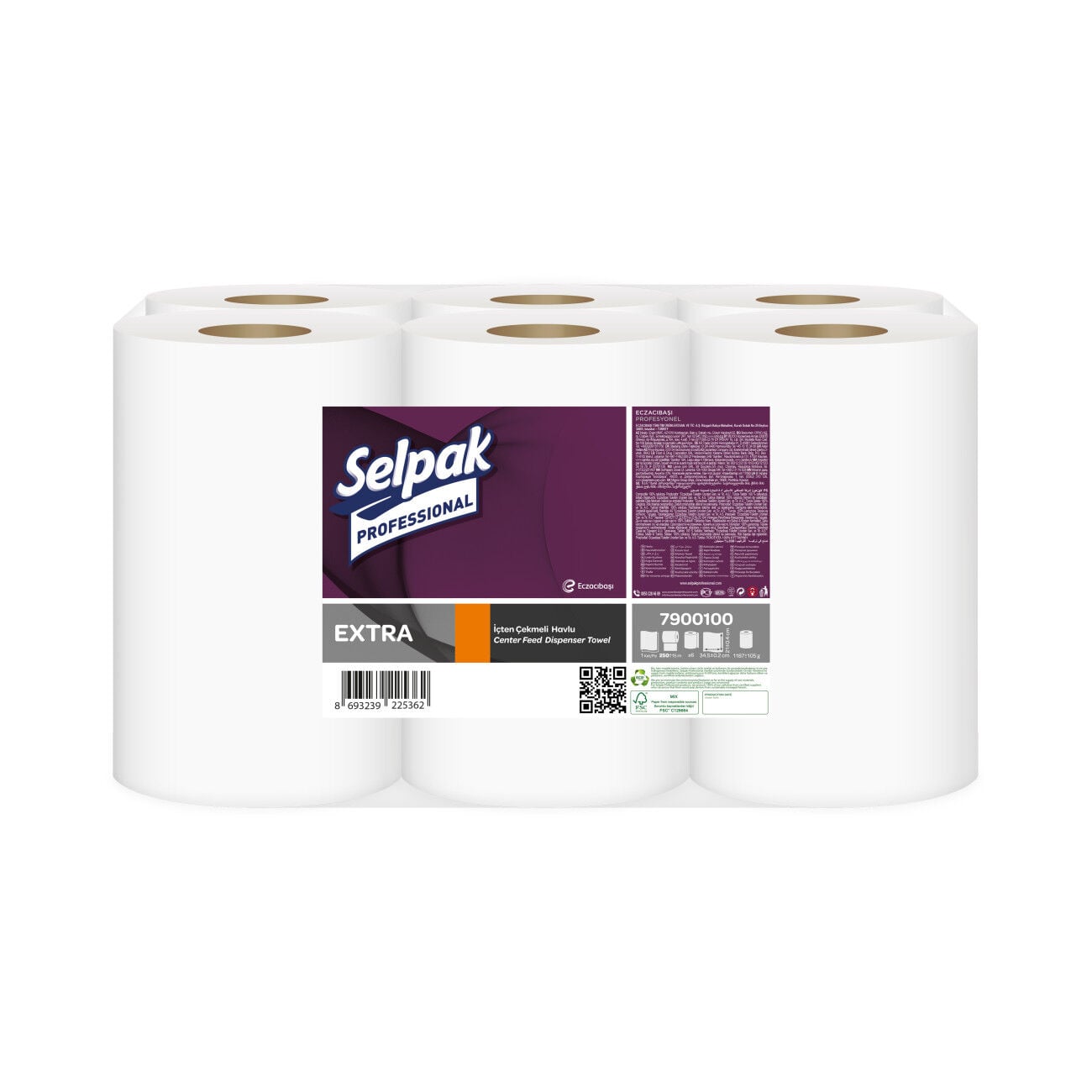 Selpak Professional Extra İçten Çekmeli Havlu 250 Mt