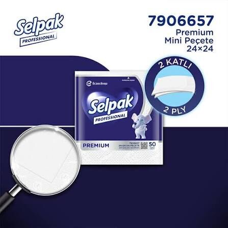 Selpak Professional Mini Peçete 24*24Cm 50'Li